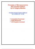 Solutions for Principles of Microeconomics, 9th Canadian Edition Mankiw (All Chapters included)