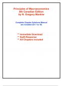 Solutions for Principles of Macroeconomics, 9th Canadian Edition Mankiw (All Chapters included)
