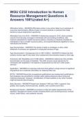 WGU C232 Introduction to Human Resource Management Questions & Answers 100&percnt;&lpar;rated A&plus;&rpar;