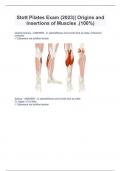 Stott Pilates Exam (2023)| Origins and Insertions of Muscles .(100%)