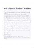 Essentials of Maternity  Chapter 20 Ricci Test Bank |Complete Study Guide