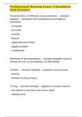 Professional Nursing Exam 3 Questions And Answers 