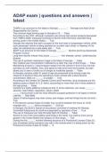 ADAP exam &vert; questions and answers &vert; latest 
