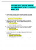 2023 RN Adult Medical Surgical 2019 B GRADED A LATEST UPDATE APRIL 2023