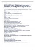 RST 255 FINAL EXAM &vert; with complete solution &vert; correctly answers &vert; latest 2024