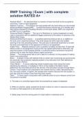 RWP Training &vert; Exam &vert; with complete solution RATED A&plus;