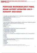 PORTAGE MICROBIOLOGY FINAL EXAM LATEST UPDATED 2024