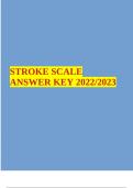 NIH STROKE- Test Groups A-F (patients 1-6)SCALE STROKE SCALE ANSWER KEY 2022/2023