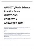 AMSECT /Basic Science  Practice Exam  QUESTIONS  CORRECTLY  ANSWERED 2023  
