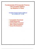 Solutions for Fundamentals Of Corporate Finance, 11th Canadian Edition Ross (All Chapters included)