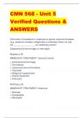 CMN 568 - Unit 5 Verified Questions &  ANSWER