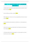 CSIT 111 QUESTIONS AND ANSWERS GRADED A