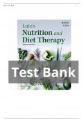 Lutz's Nutrition and Diet Therapy 8th Edition by Erin E. Mazur Test Bank | All Chapters Explored