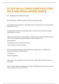 FL DCF 40 Hrs&comma; CHILD CARE FACILITIES RULE AND REGULATIONS &lpar;RNRF&rpar; Questions With 100&percnt; Correct Answers&period;
