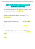 CSIT 111 Final Exam Questions and Answers 100&percnt; Pass