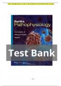 Porth's Pathophysiology Concepts of Altered Health States 9th Edition Sheila Test Bank  | All Chapters Explored