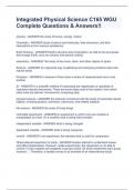 Integrated Physical Science C165 WGU Complete Questions & Answers&excl;&excl;