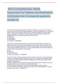 WGU-Comprehensive Health  Assessment for Patients and Populations  UJC2(Latest Set of answered questions  Graded A+