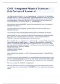 C165 - Integrated Physical Sciences - Unit Quizzes & Answers&excl;