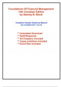 Solutions for Foundations Of Financial Management, 12th Canadian Edition Block (All Chapters included)