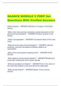 DAANCE MODULE V PREP Set  Questions With Verified Answers