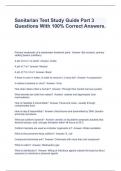 Sanitarian Test Study Guide Part 3 Questions With 100% Correct Answers.