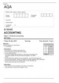 AQA A-level ACCOUNTING Paper 1 MAY 2023 FINAL QUESTION PAPER  Financial Accounting