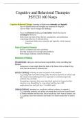 PSYCH 100 Notes Package + FINAL EXAM STUDY GUIDE [7 Note Sets]