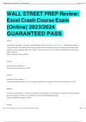 WALL STREET PREP Review: Excel Crash Course Exam 2023/2024  GUARANTEED PASS