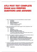 ATLS POST TEST COMPLETE EXAM 2023 VERIFIED  QUESTIONS AND ANSWERS