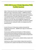 CMIS 351 Lesson 5 Study Questions With Verified Answers