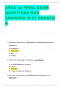 APEA 3p FINAL EXAM  QUESTIONS AND  ANSWERS 2023 GRADED 