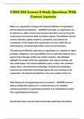 CMIS 351 Lesson 3 Study Questions With Correct Answers