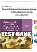 TEST BANK For Advanced Health Assessment and Diagnostic Reasoning&comma; 4th Edition by Jacqueline Rhoads&comma; All Chapters 1 - 18&comma; Complete Newest Version