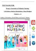 TEST BANK For Wong’s Essentials of Pediatric Nursing, 11th Edition by Marilyn Hockenberry, Cheryl Rodgers, All Chapters 1 - 31, Complete Newest Version