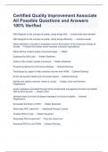 Certified Quality Improvement Associate All Possible Questions and Answers 100&percnt; Verified