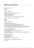 Medication Aide TEST