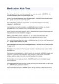 Medication Aide Test