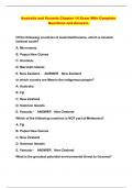 Australia and Oceania Chapter 14 Exam With Complete Questions and Answers 