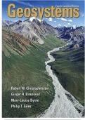 Test Bank Geosystems: An Introduction to Physical Geography, Fourth Canadian Edition (4th Edition) by Robert W. Christopherson complete test bank