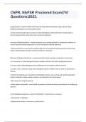 CNPR&comma; NAPSR Proctored Exam&lpar;741 Questions&rpar;well Elaborated 2023&period;