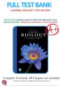Test Bank For Campbell Biology 9th Edition&comma; 9780131375048&comma; All Chapters with Answers and Rationals