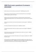 H&N final exam questions & answers 2023&sol;2024