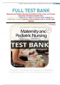 FULL TEST BANK Maternity and Pediatric Nursing &lpar;3rd Edition&rpar; by Ricci&comma; Kyle&comma; and Carman Questions & Answers &lpar;Answers Key