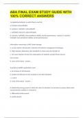 ABA FINAL EXAM STUDY GUIDE WITH 100&percnt; CORRECT ANSWERS