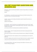 ABA RBT EXAM PREP QUESTIONS AND ANSWERS 2024&period;