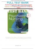     FULL TEST BANK Psychiatric Nursing 8th Edition Keltner Steele Questions & Answers