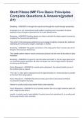 Stott Pilates IMP Five Basic Principles Complete Questions & Answers&lpar;graded A&plus;&rpar;