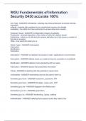WGU Fundamentals of Information Security D430 accurate 100&percnt;