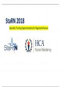 StaRN 2018 (UPDATED 2023)Specialty Training Apprenticeship for Registered Nurses(A+ RATED)COMPLETE COMPANION SOLUTION  GUIDE